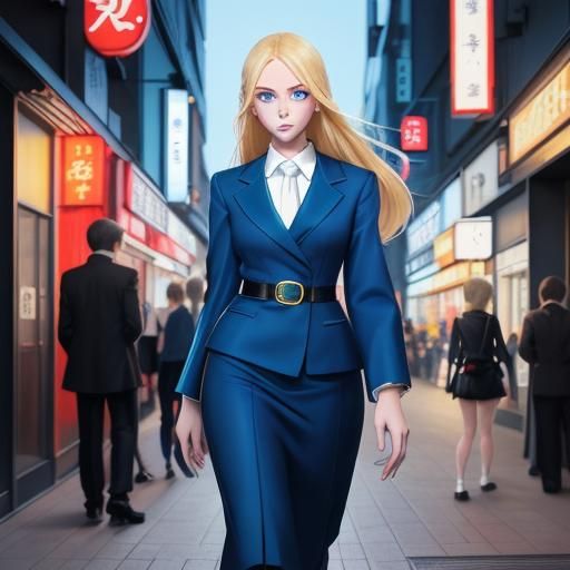 A beautiful woman in Tokyo.