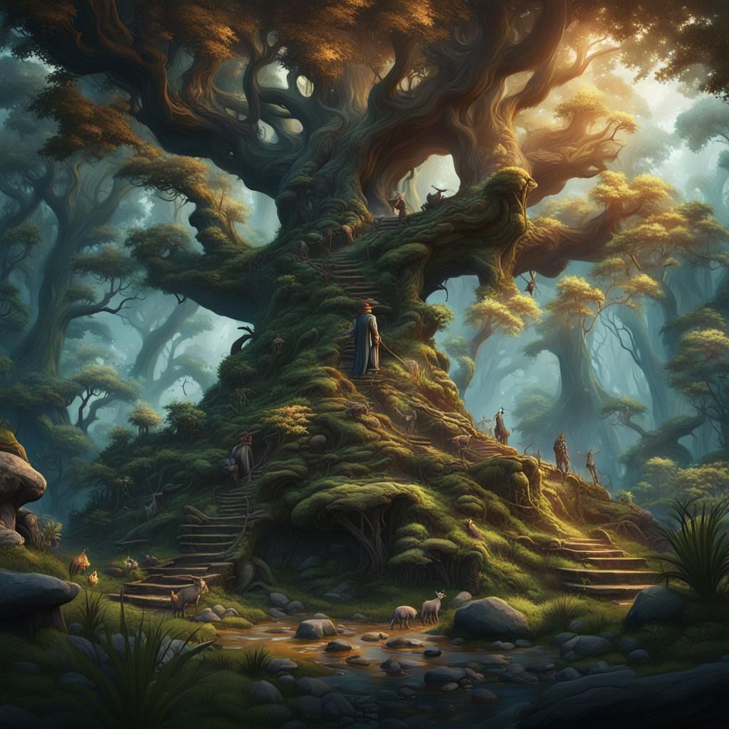 The wild life in the forest