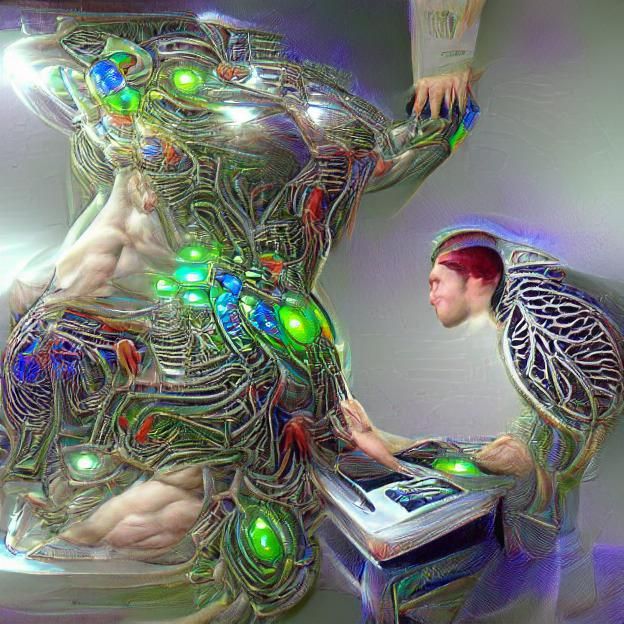 human merging with machine computer