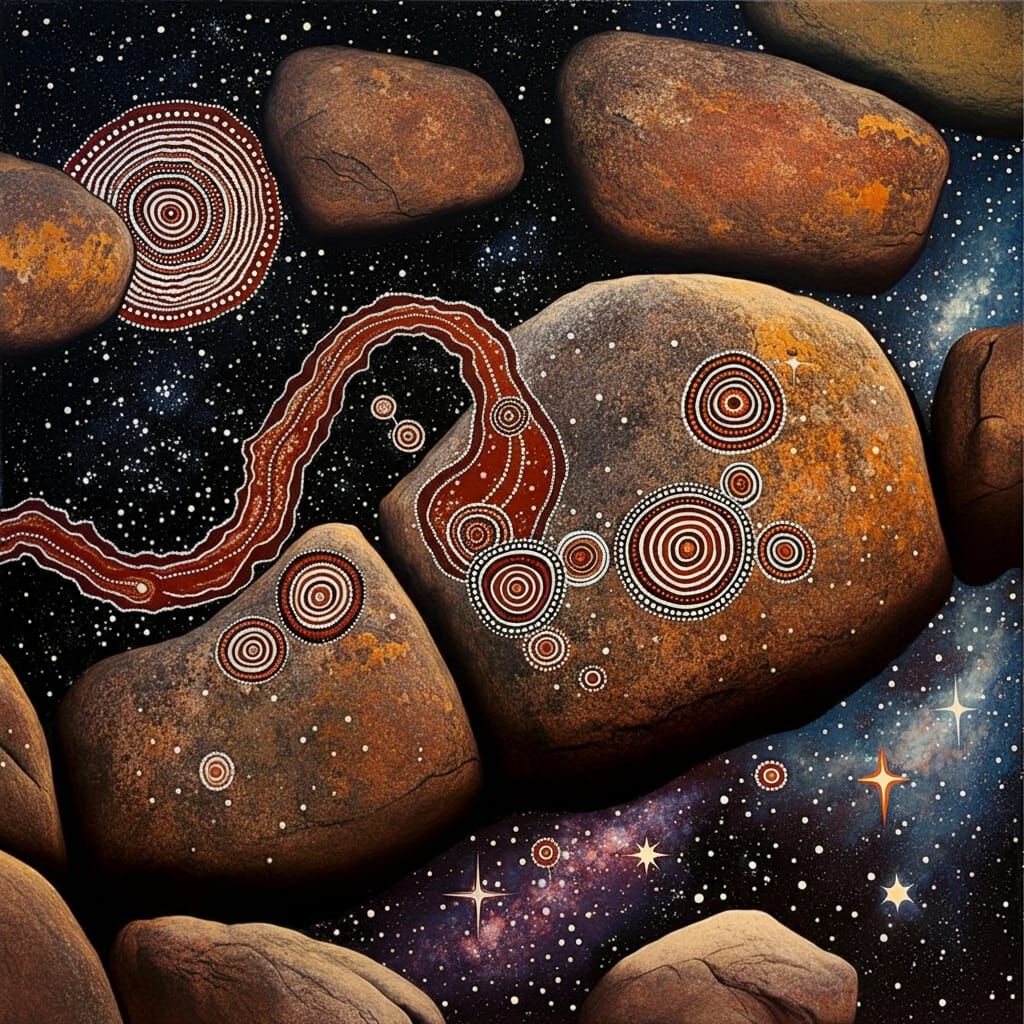 Cosmic Rock Painting