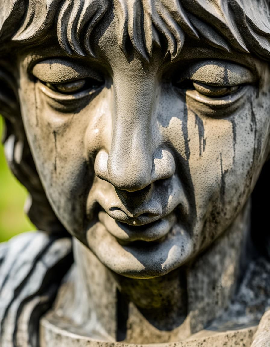 Weeping angel statue AI Generated Artwork NightCafe Creator