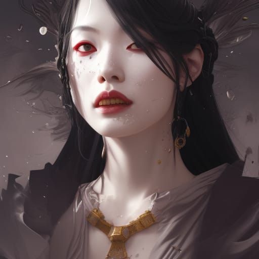 Japanese Goth witch casting spell - AI Generated Artwork - NightCafe ...