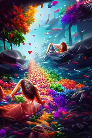 Lost in a sea of beautiful forevers 8k resolution beautiful artwork colourful 