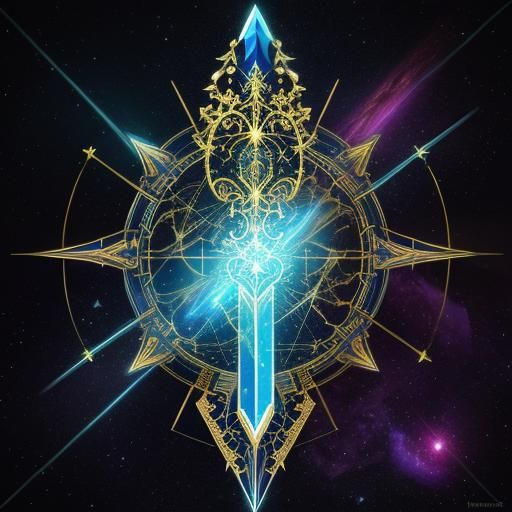 fantasy golden sword