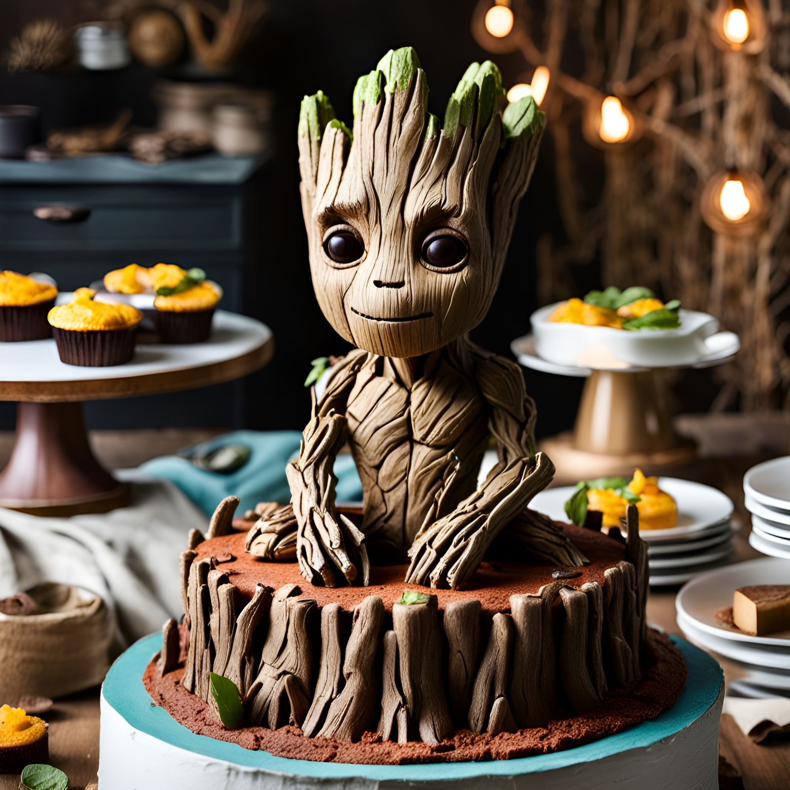 Cake Groot - I am Groot  by @Artificial Intelligence Artist