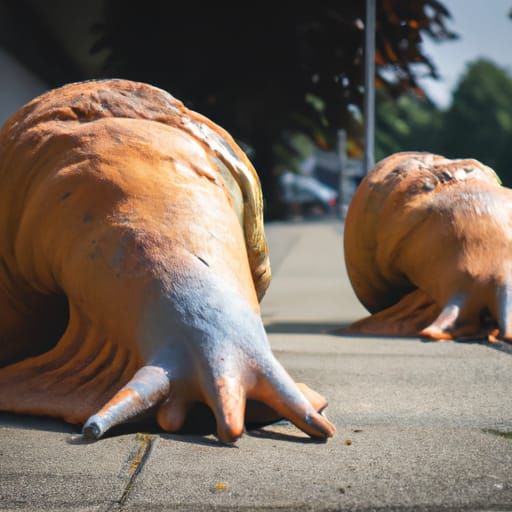 giant alien snail like creatures with arms photographed  on ...