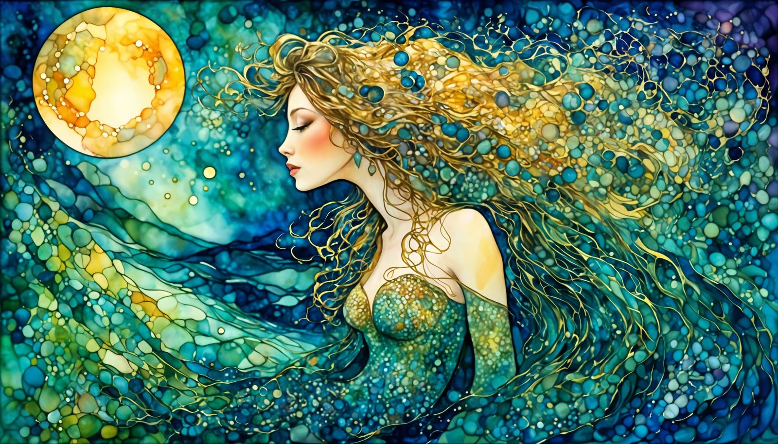 Moonlit Mermaid  by @DDegas