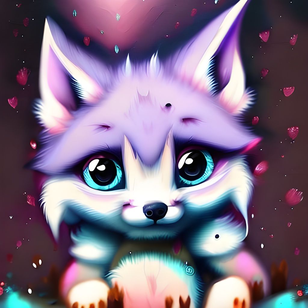 Cute Wolf - AI Generated Artwork - NightCafe Creator