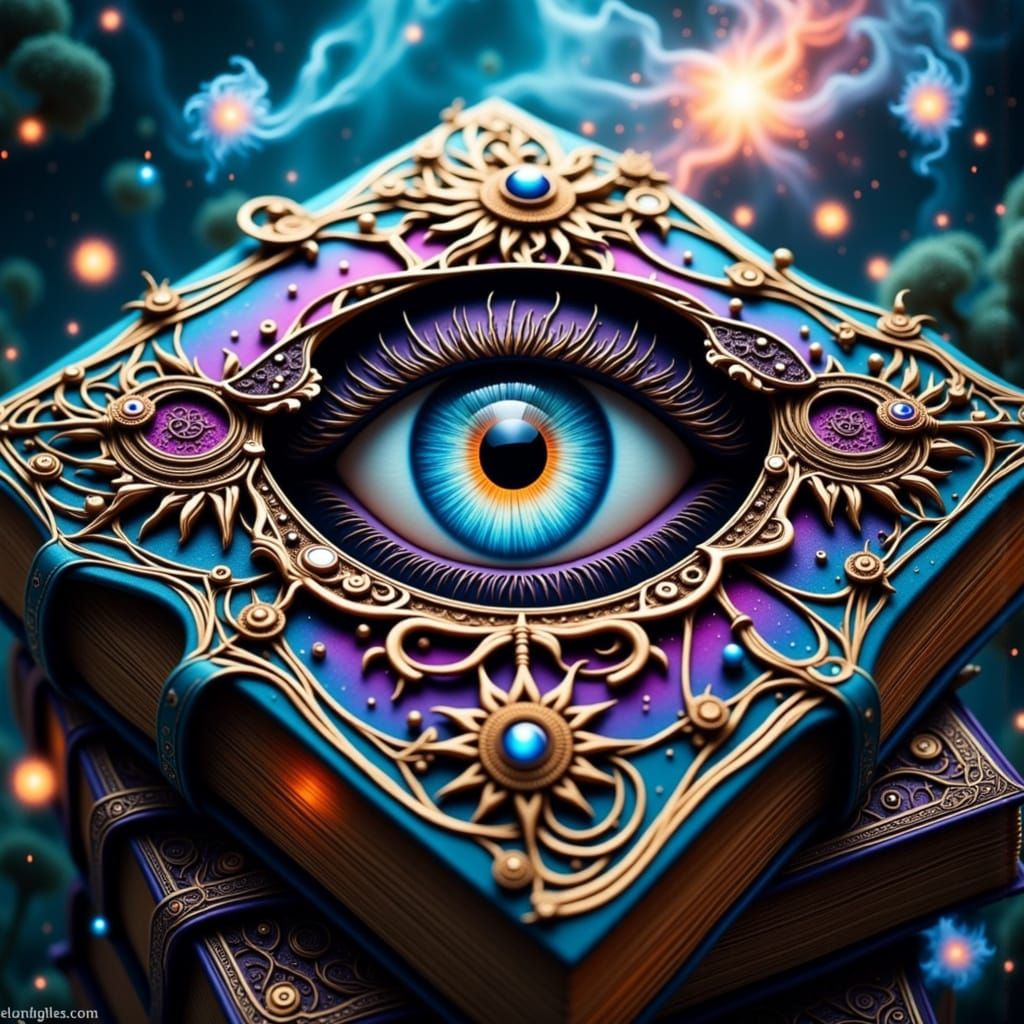  <lora:Fantasy eyes Flux:1.0> insanely intricate breathtaking surreal eye pop-up from magic_book, pastel colors