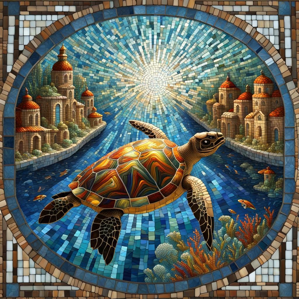 Turtle mosaic