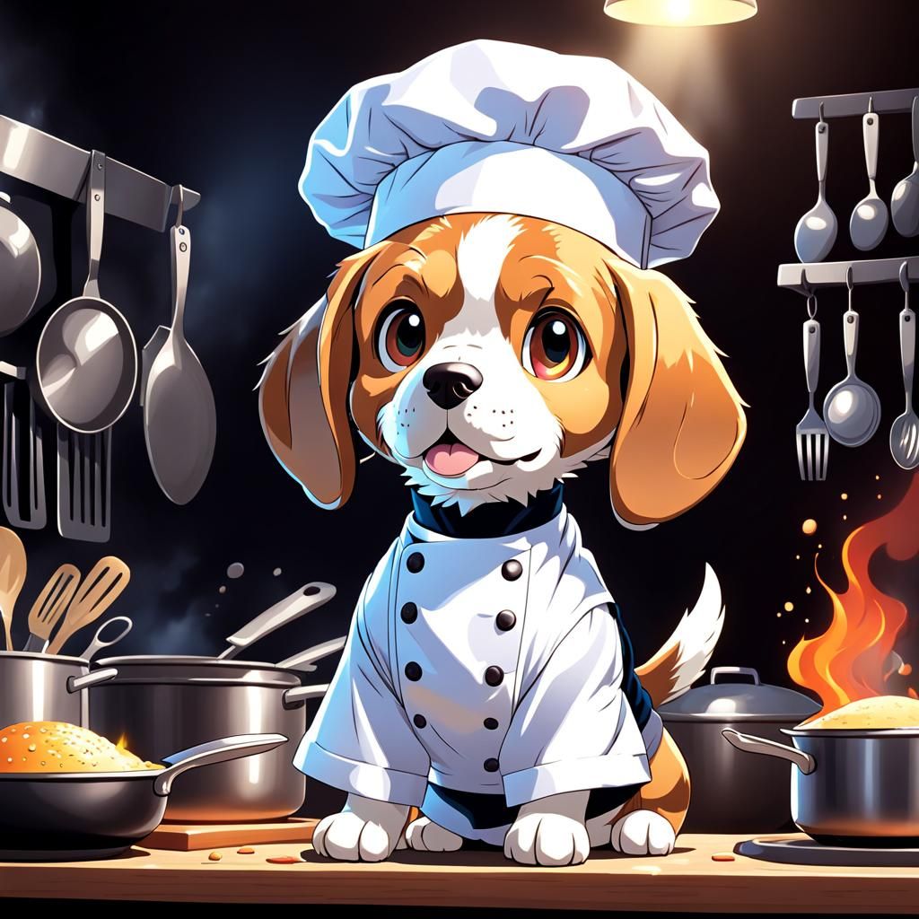 Chef Beagle🐶👨‍🍳 - AI Generated Artwork - NightCafe Creator