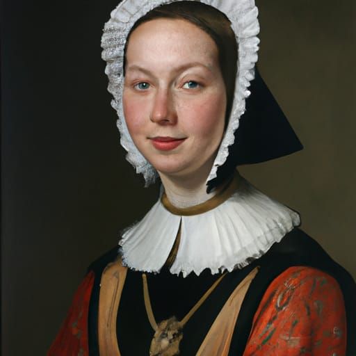 Dutch Golden Age Painting
 Close-up portrait, color portrait,   by @Seaweed Lover