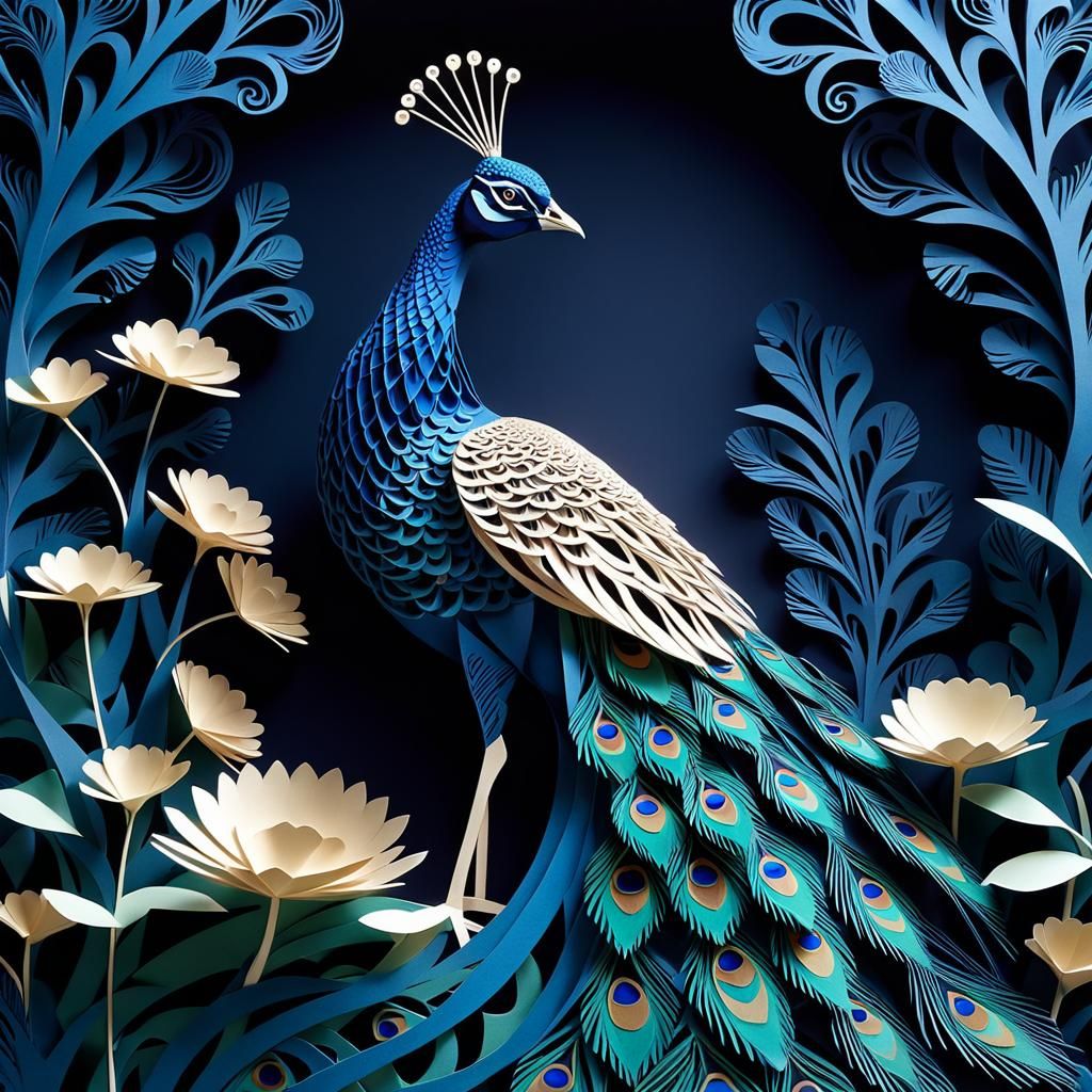  a mystical peacock   by @The miner