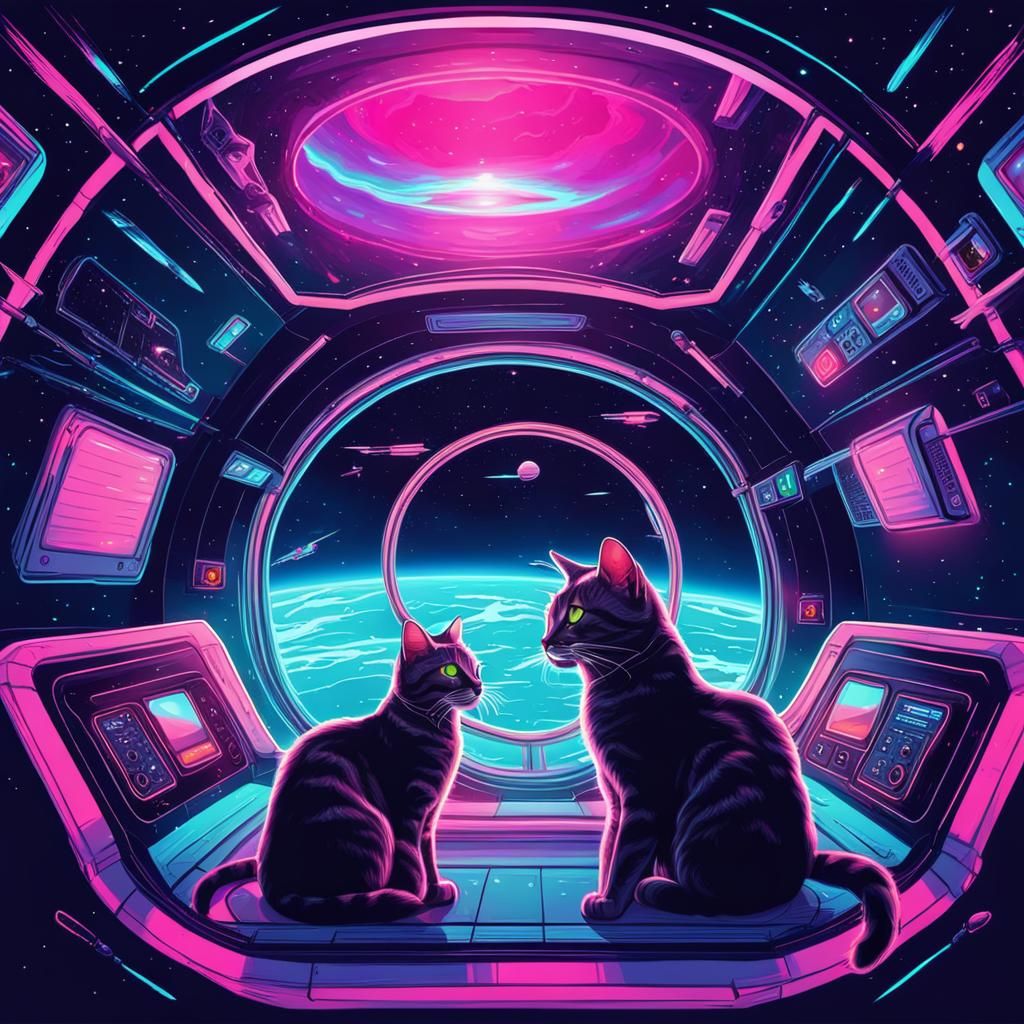 cats-in-space-ai-generated-artwork-nightcafe-creator