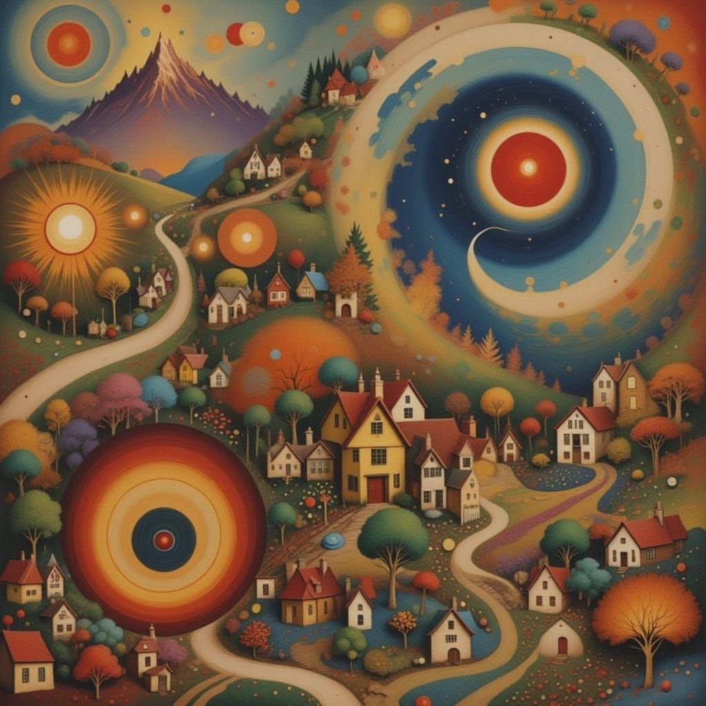 The little town of Autumn Hill   by @IMO