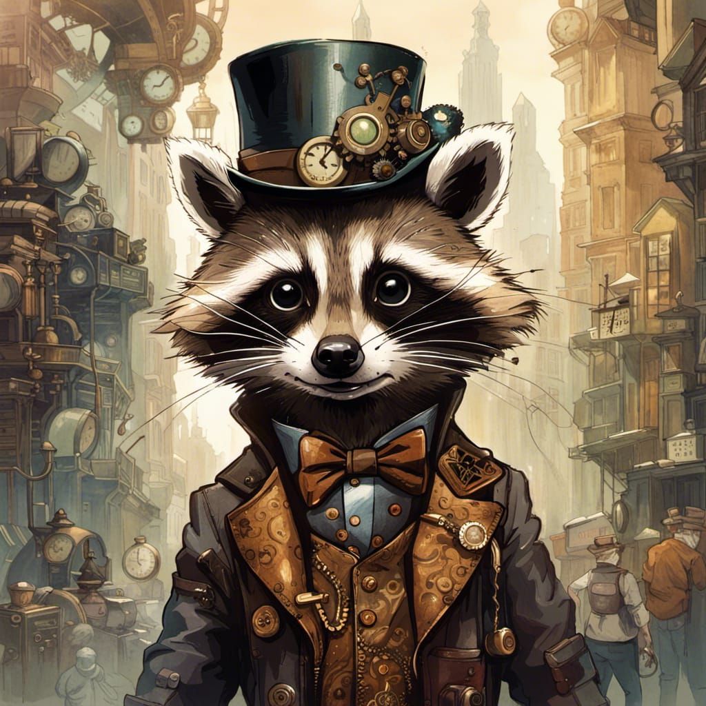 Mister Raccoon - AI Generated Artwork - NightCafe Creator