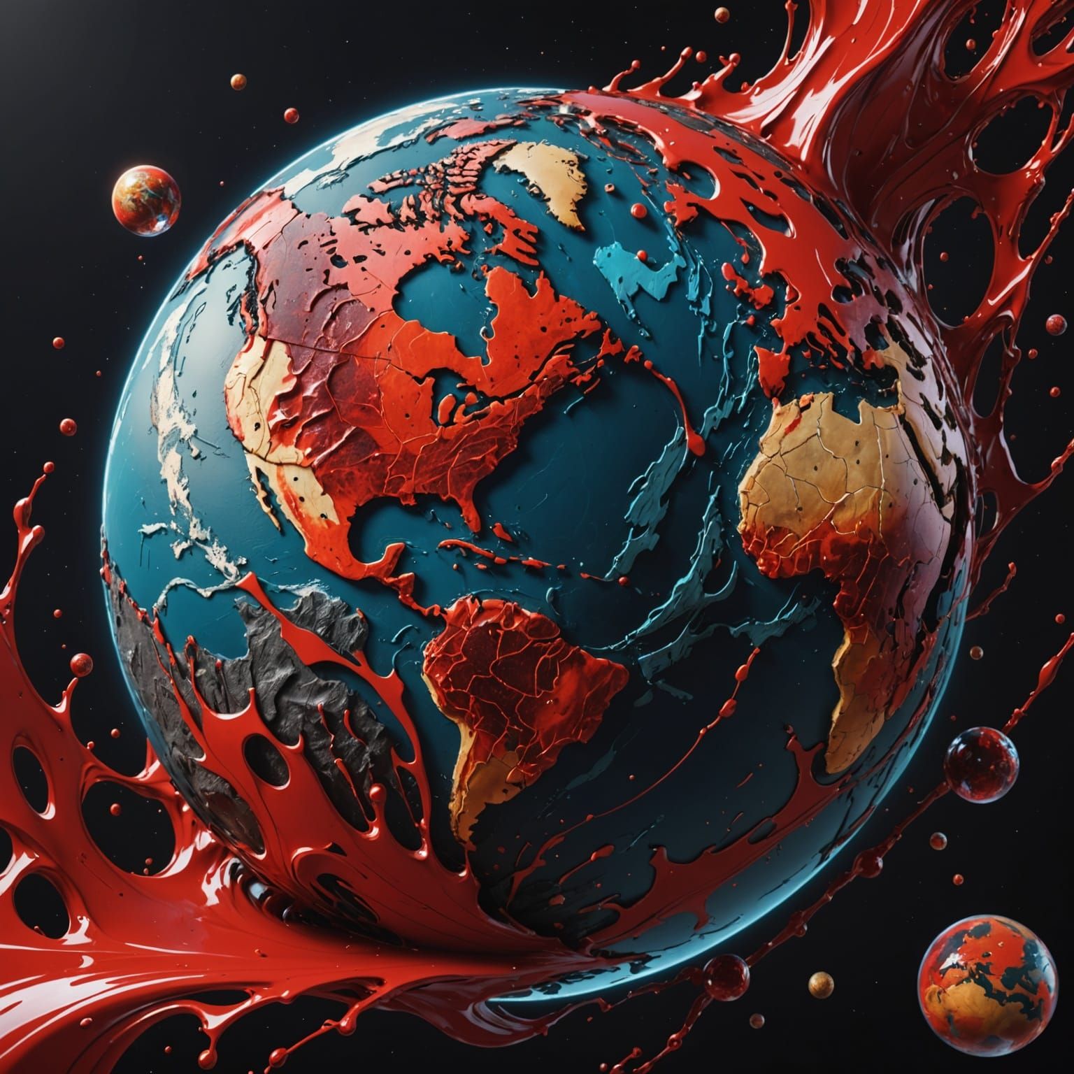 splattered from outer space