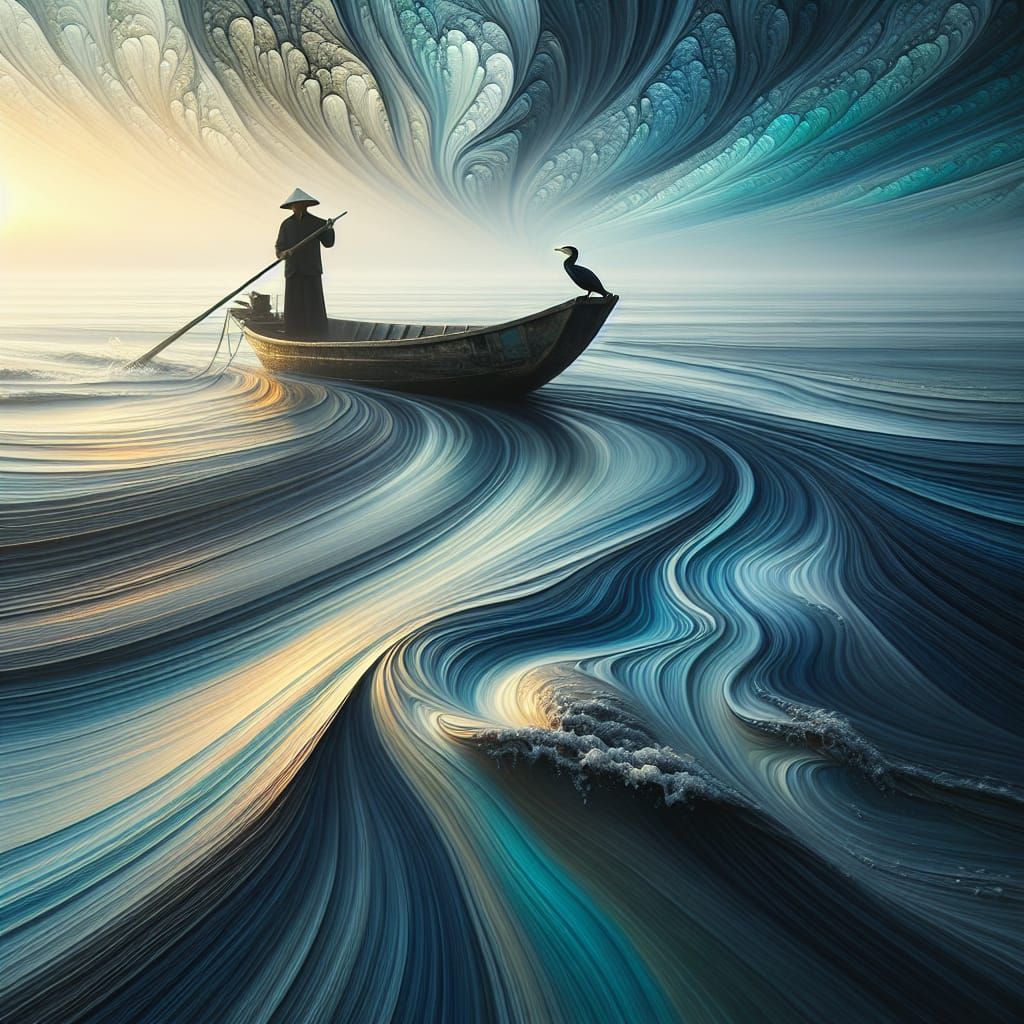 Fishing on a surreal day  by @ZebraOcean