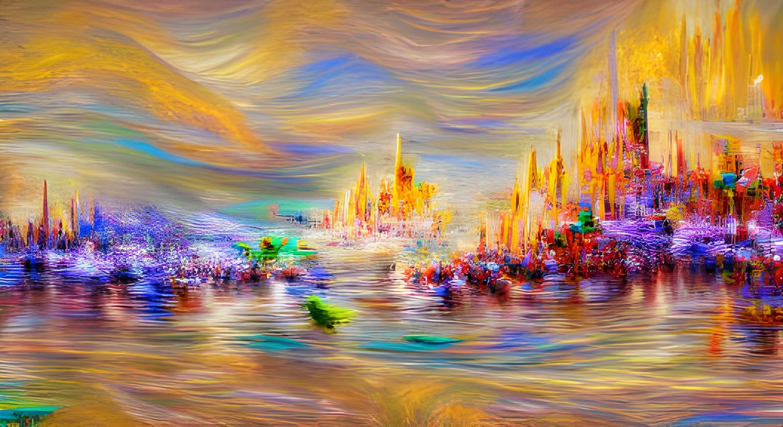 Paradise City, abstract multicolor 8k resolution