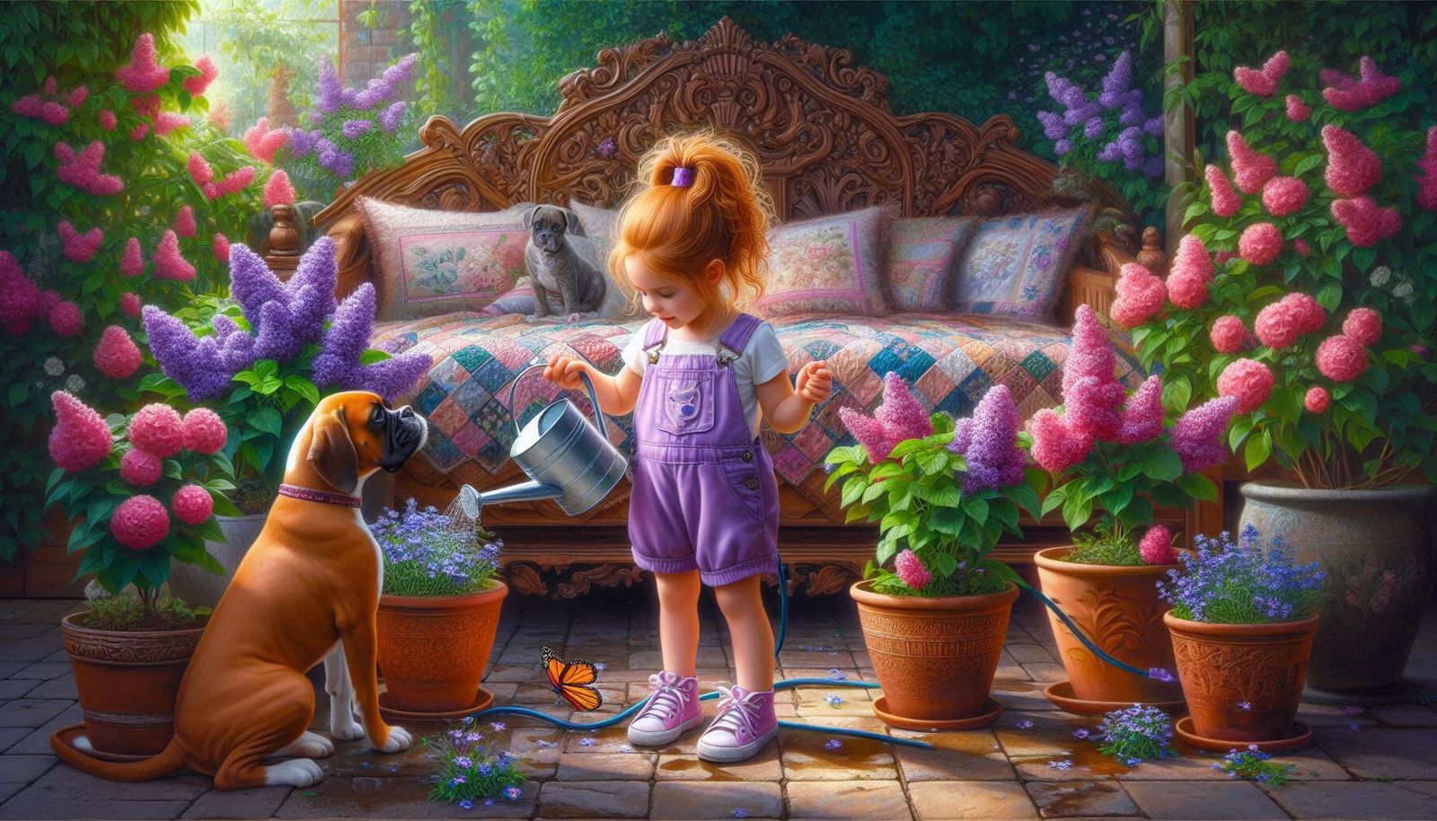 I can help water the plants