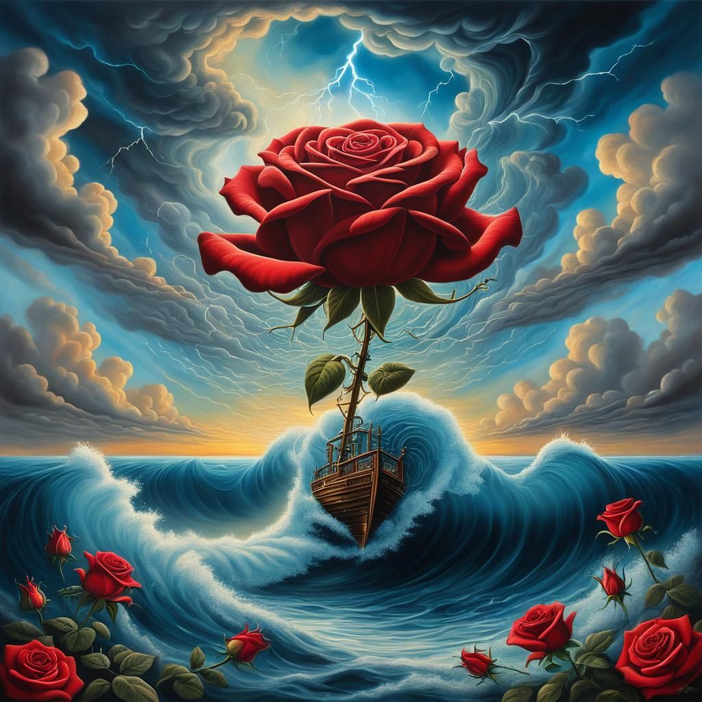 Cosmic Fractal Plasma Lights Roses and Hearts