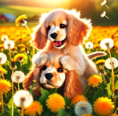 In the field of dandelions