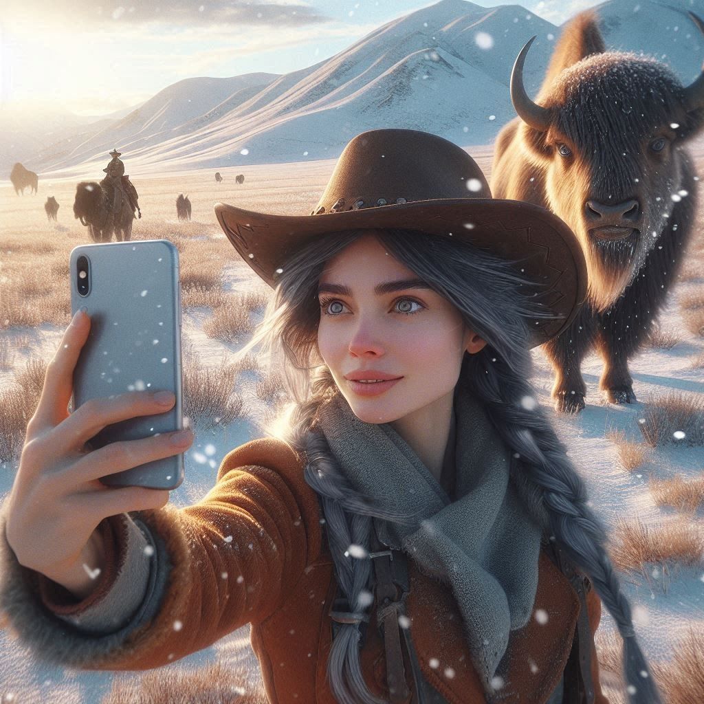 Selfie on the prairy