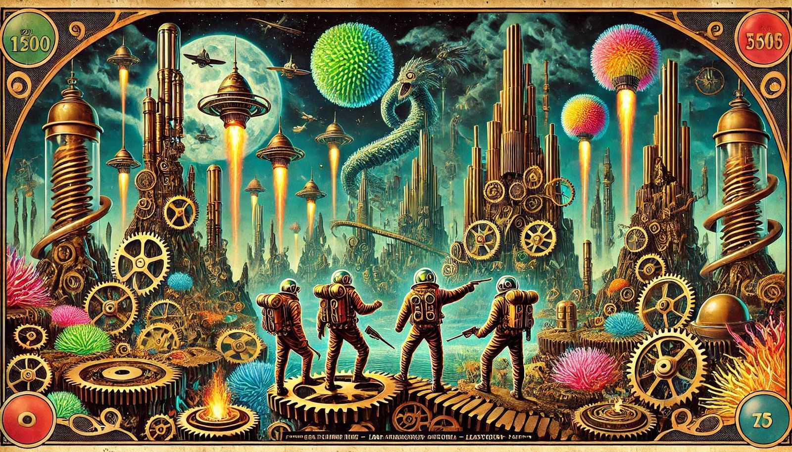 Retro sci-fi steampunk visions #2