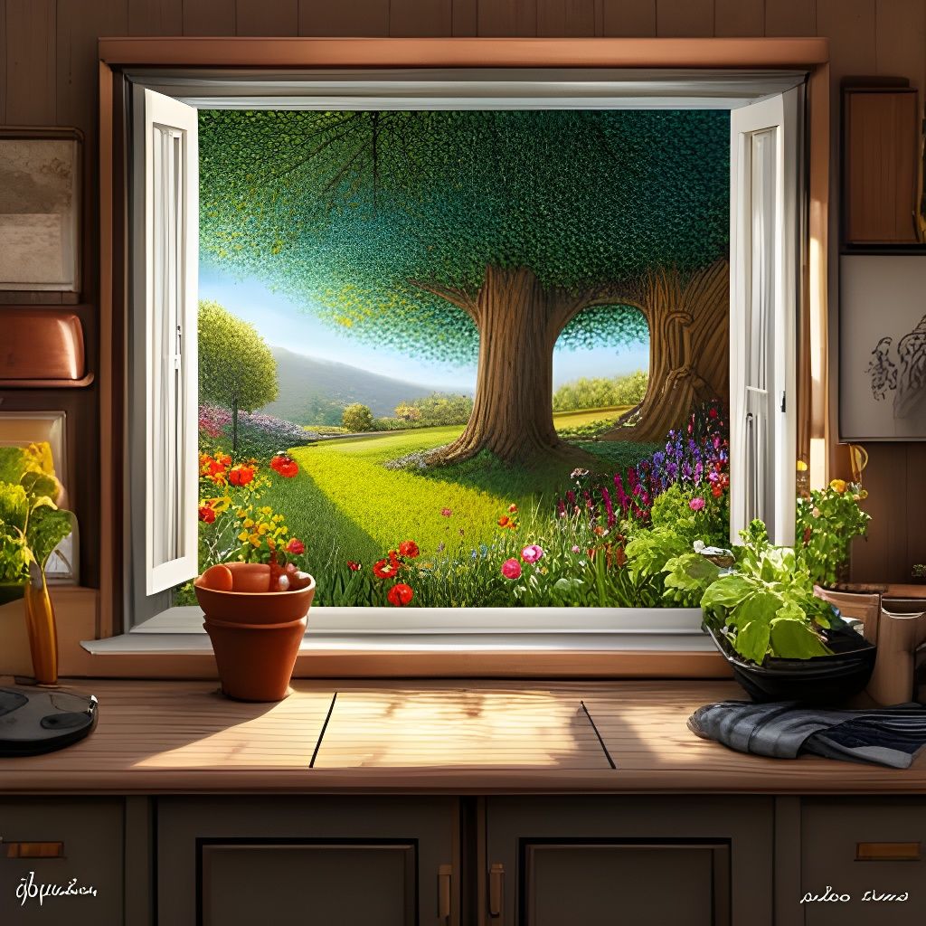 Out the kitchen window
