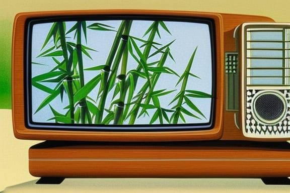 A Television Set Made out of Bamboo