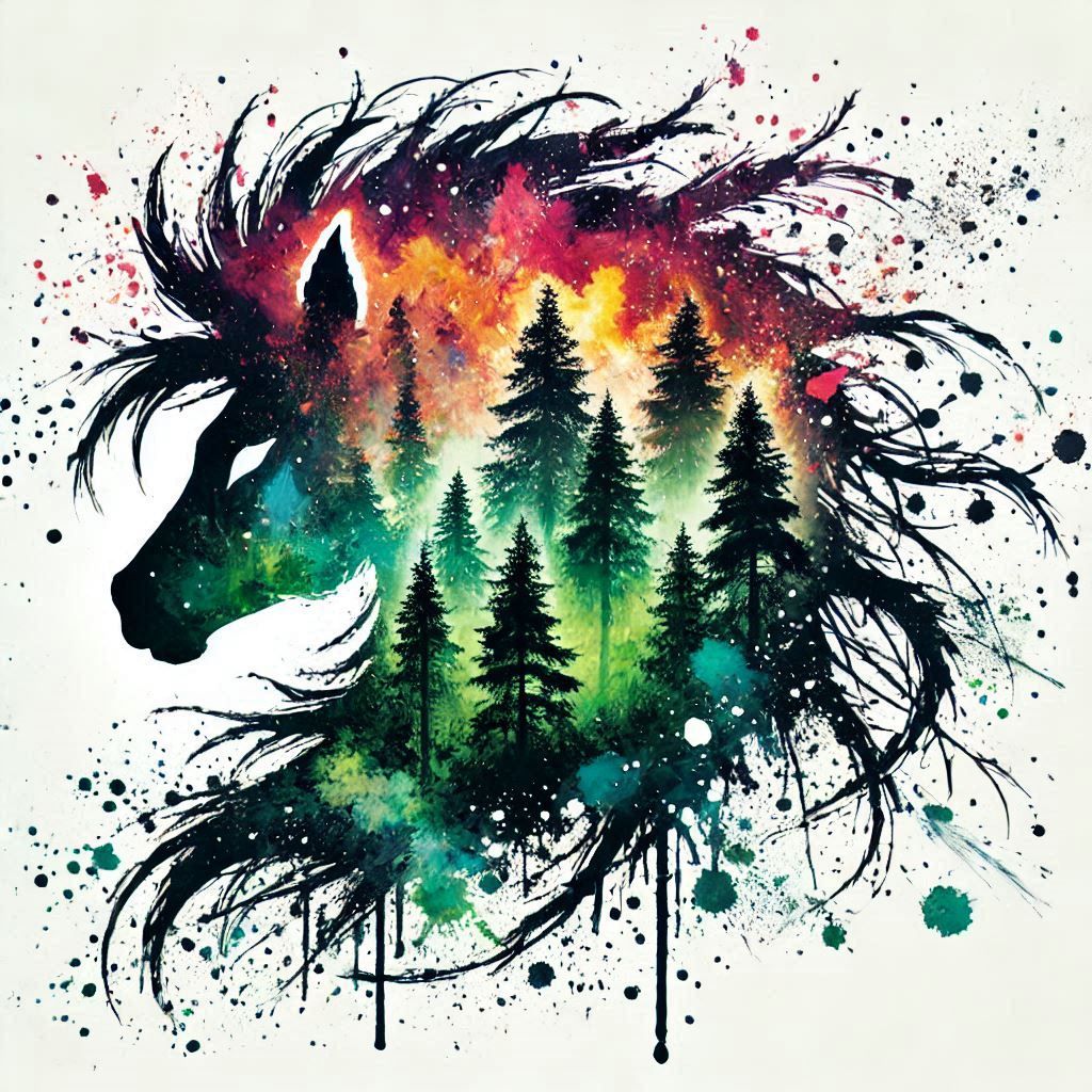 double exposure beautiful fantasy portrait landscape..