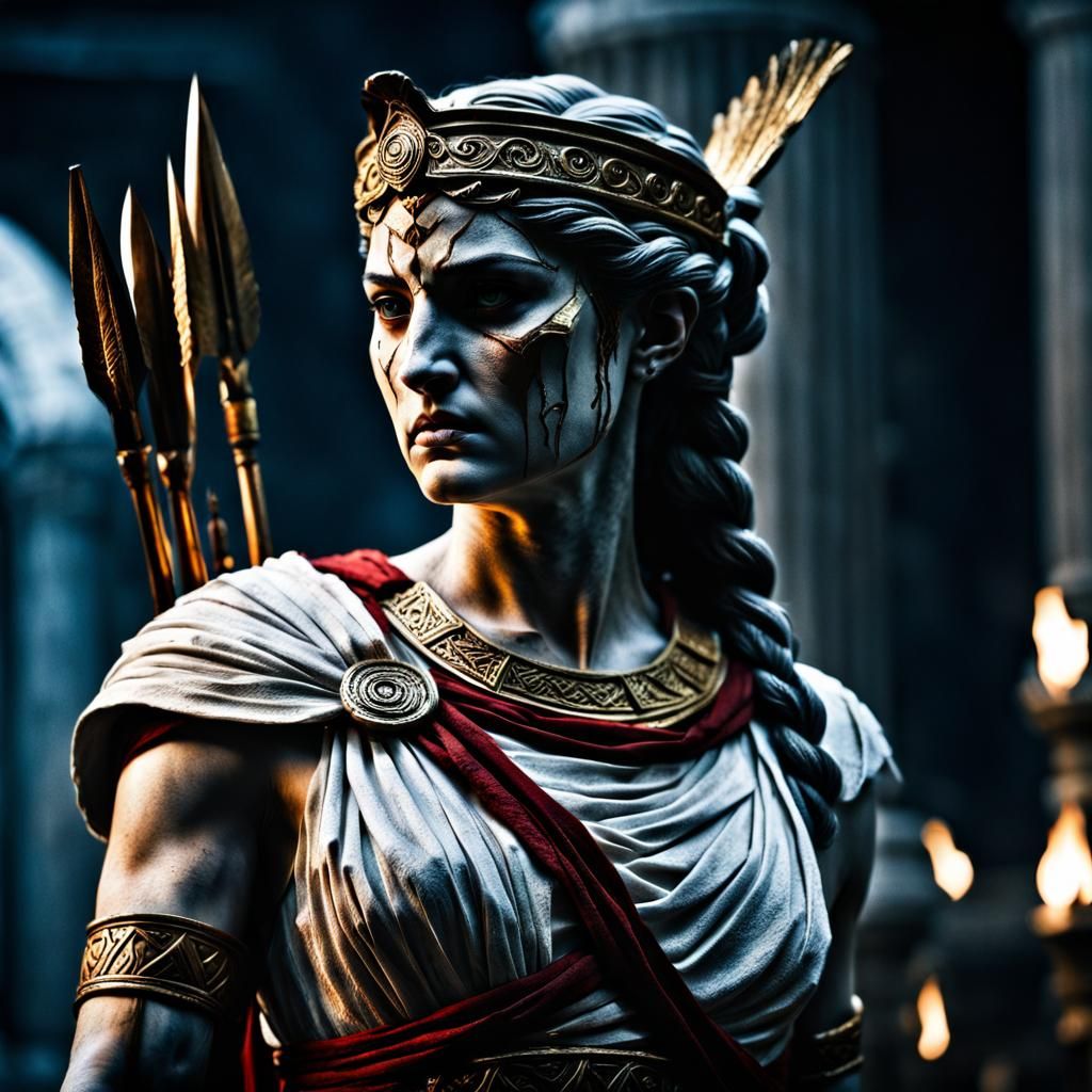 Artemis Greek God : Cloth and Blood : Cinematic Realistic Photography ...