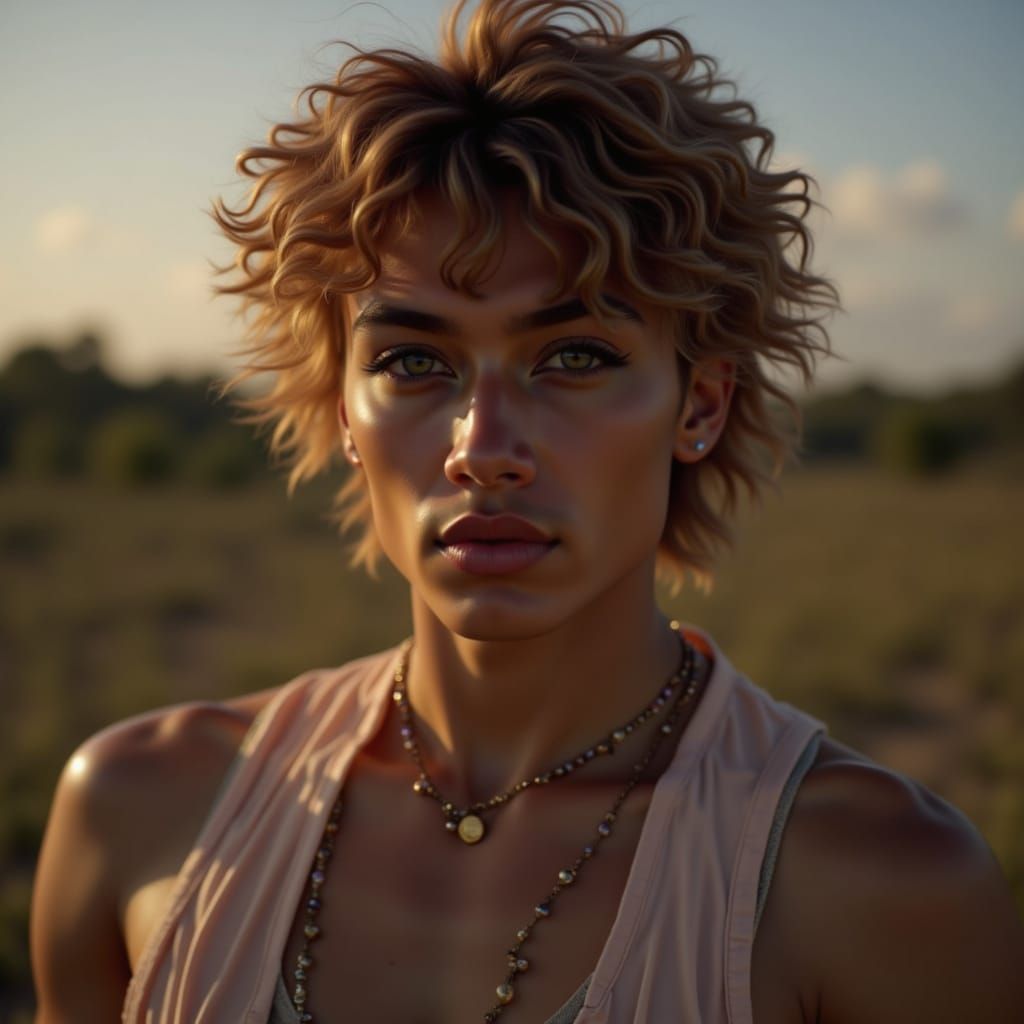 Theodore {Theo}
{Gods present}
Pair with Link
Karau
{Demon who brings death to the world}
Male, High Femme, Androsexual, Andromantic,
Cuban,...