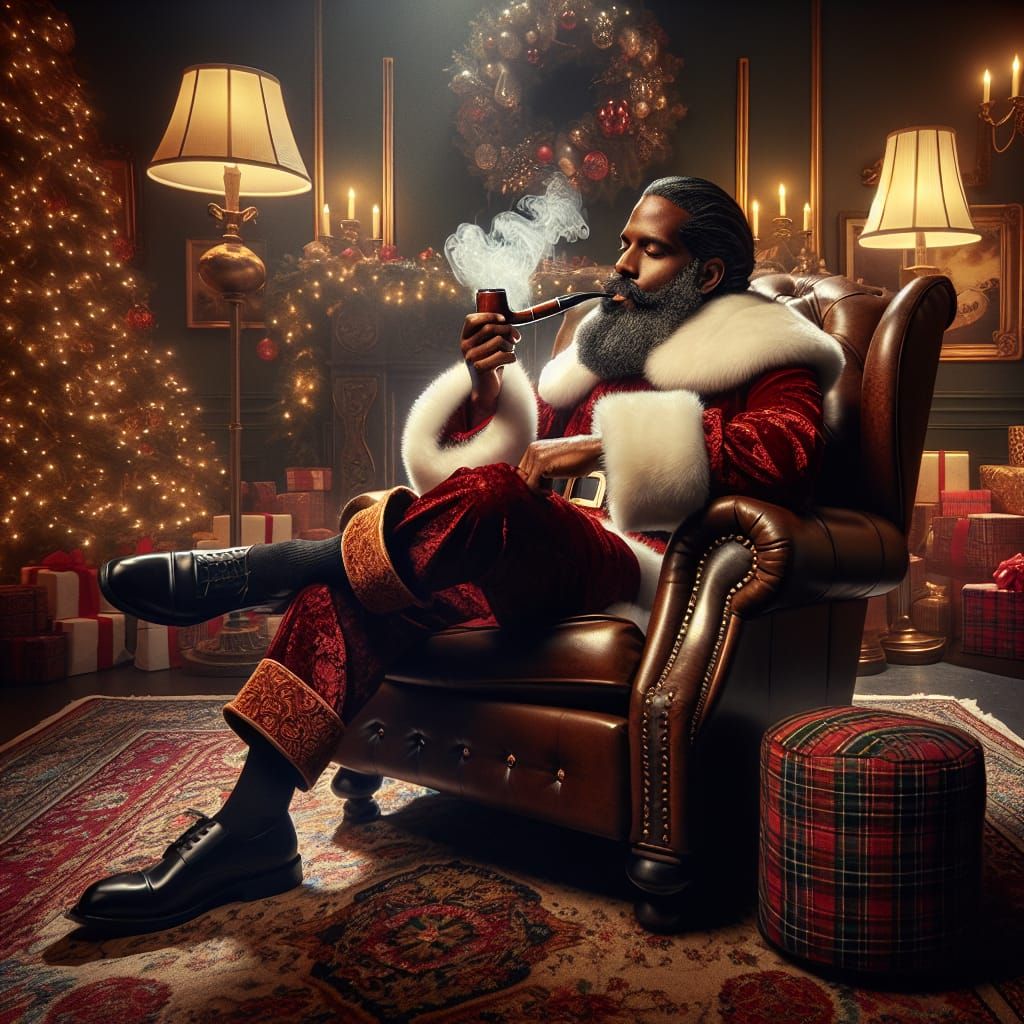 Elegant Santa Claus in Christmas Splendor