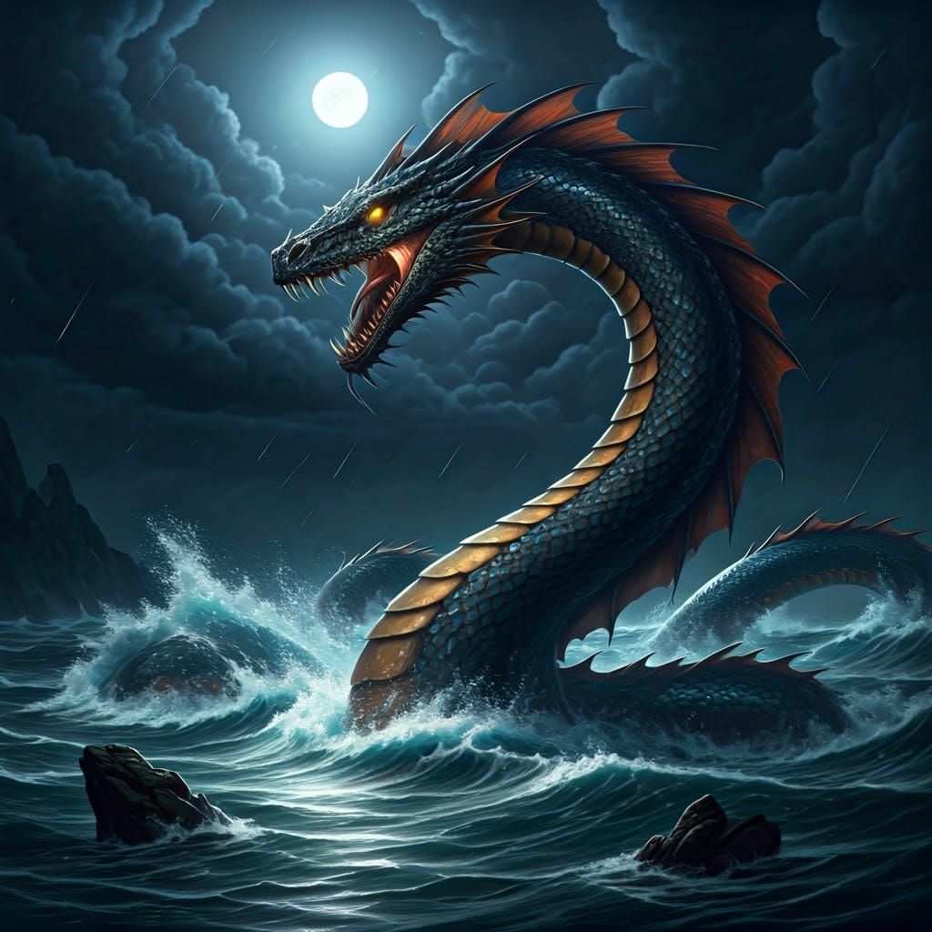 Sea Serpent  by @Shywolf