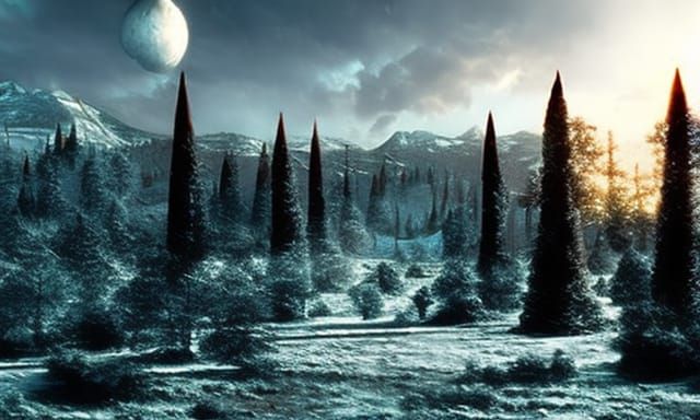 Japanese Inspired Winter Scene 05