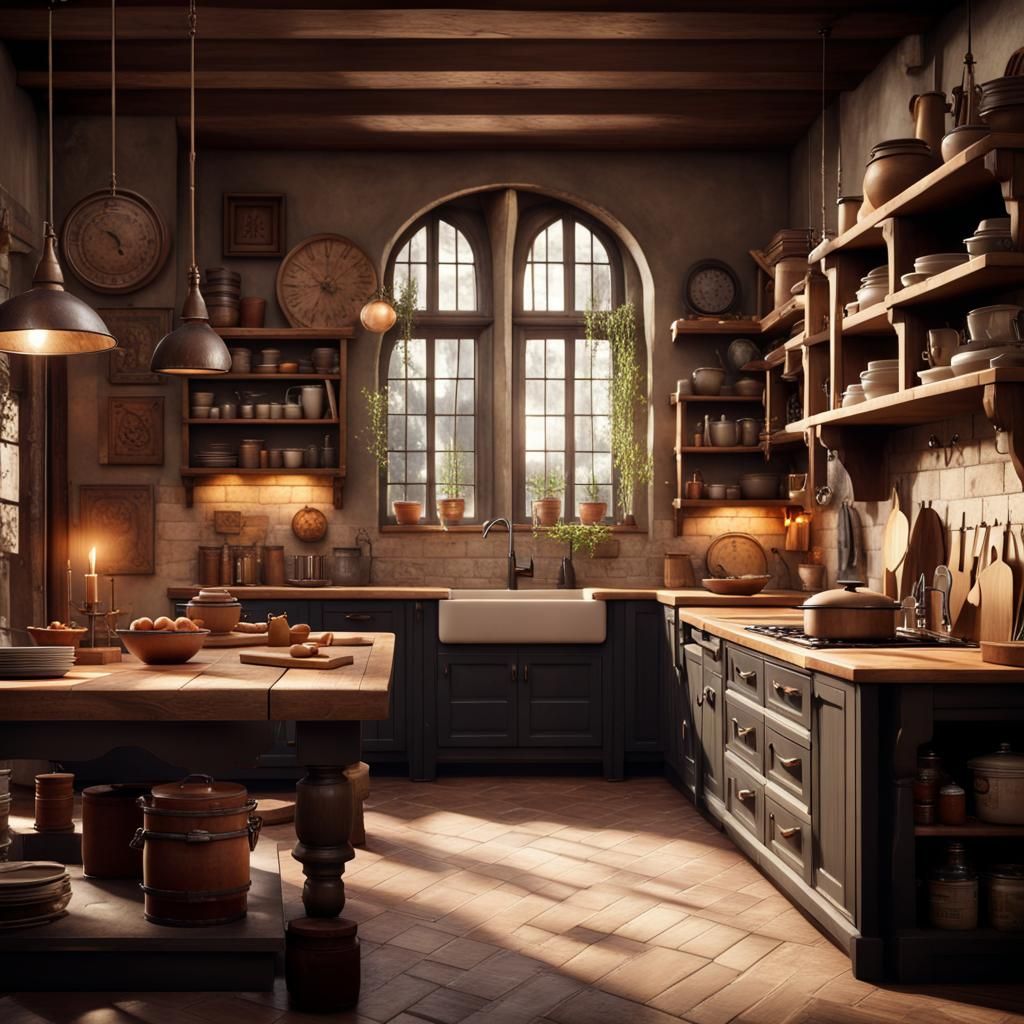 Kitchen of a Magician - AI Generated Artwork - NightCafe Creator