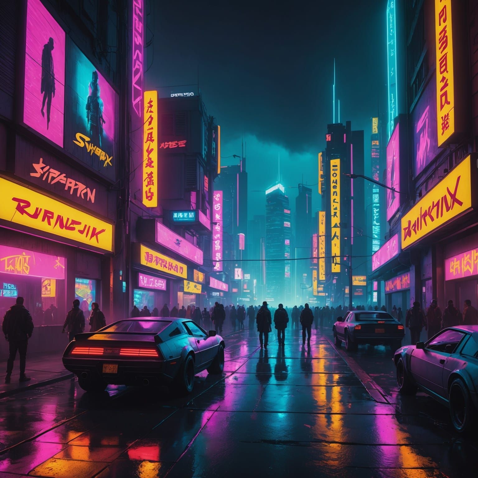 Neon lights - AI Generated Artwork - NightCafe Creator