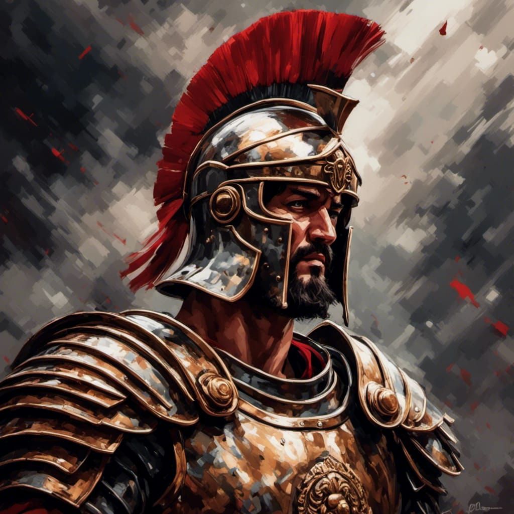 <lora:Anime v21:1.0> A Roman centurion, epic portrait