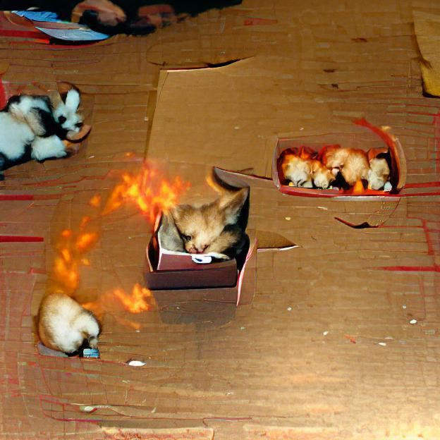 Boxdel eating burning kittens
