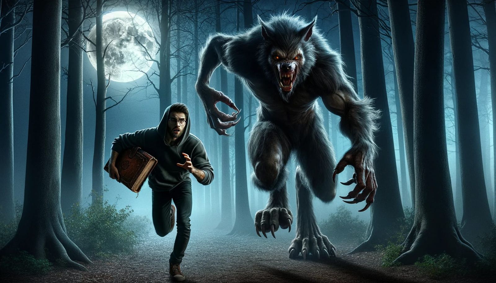 A man running for his life