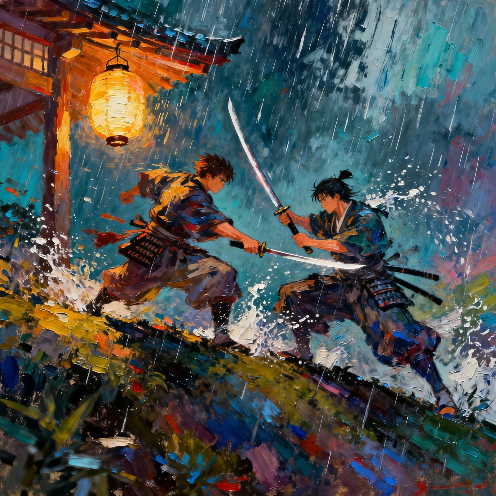 Daily Challenge #1084: Anime Showdown, Rival Showdown in a Downpour!  by @Mystienight