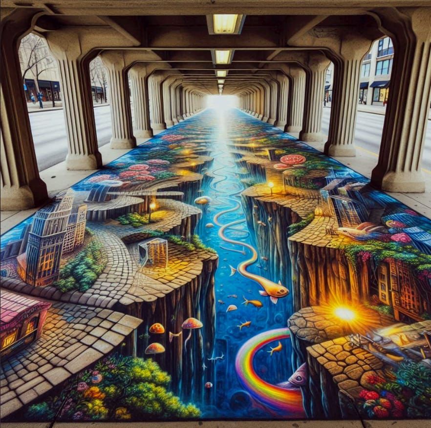 The world under the suspended track