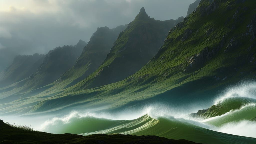 Rough ocean storm