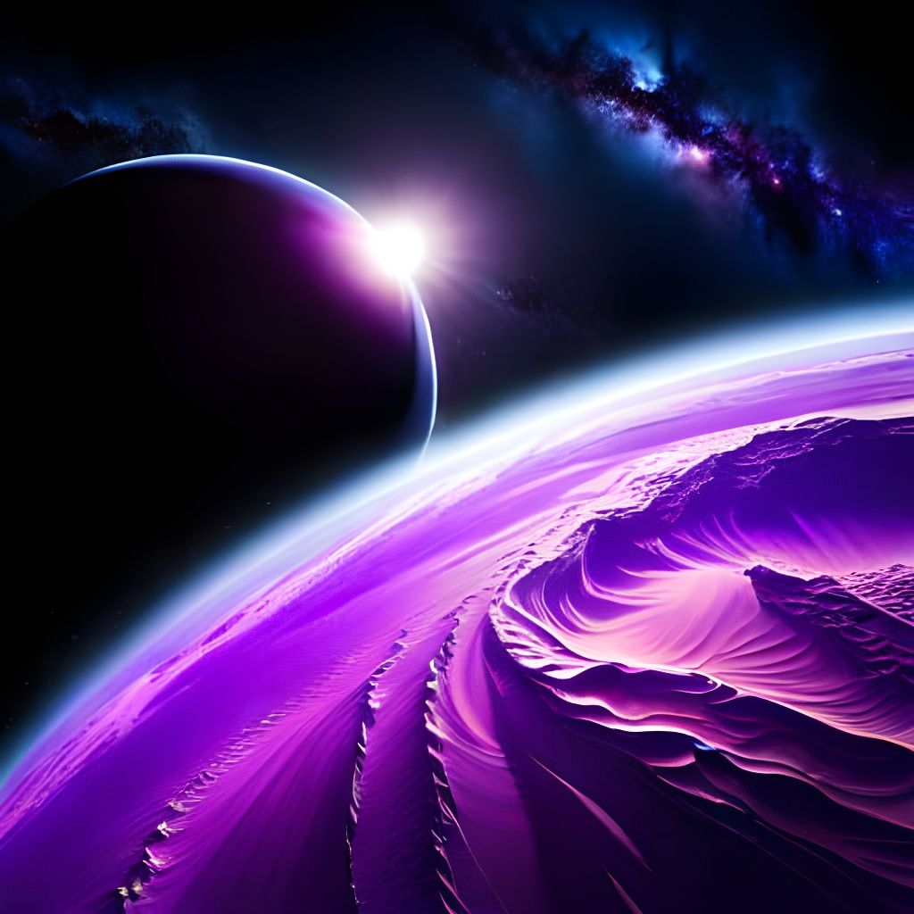 Purple planet from space   by @Shy Weston
