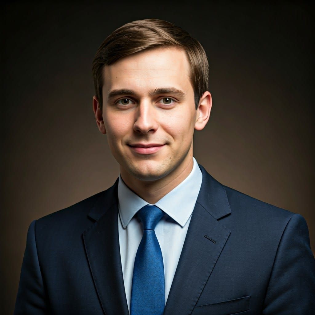Orthodox Jewish Man Working in Modern Office