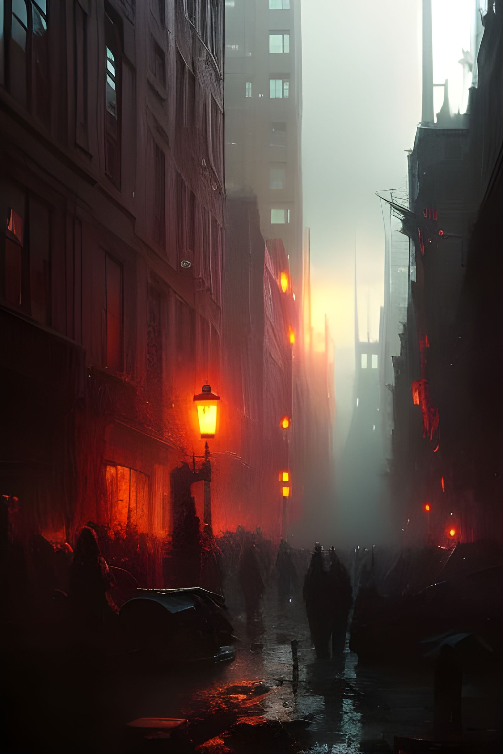 THE STREET OF THE DAMNED. - AI Generated Artwork - NightCafe Creator