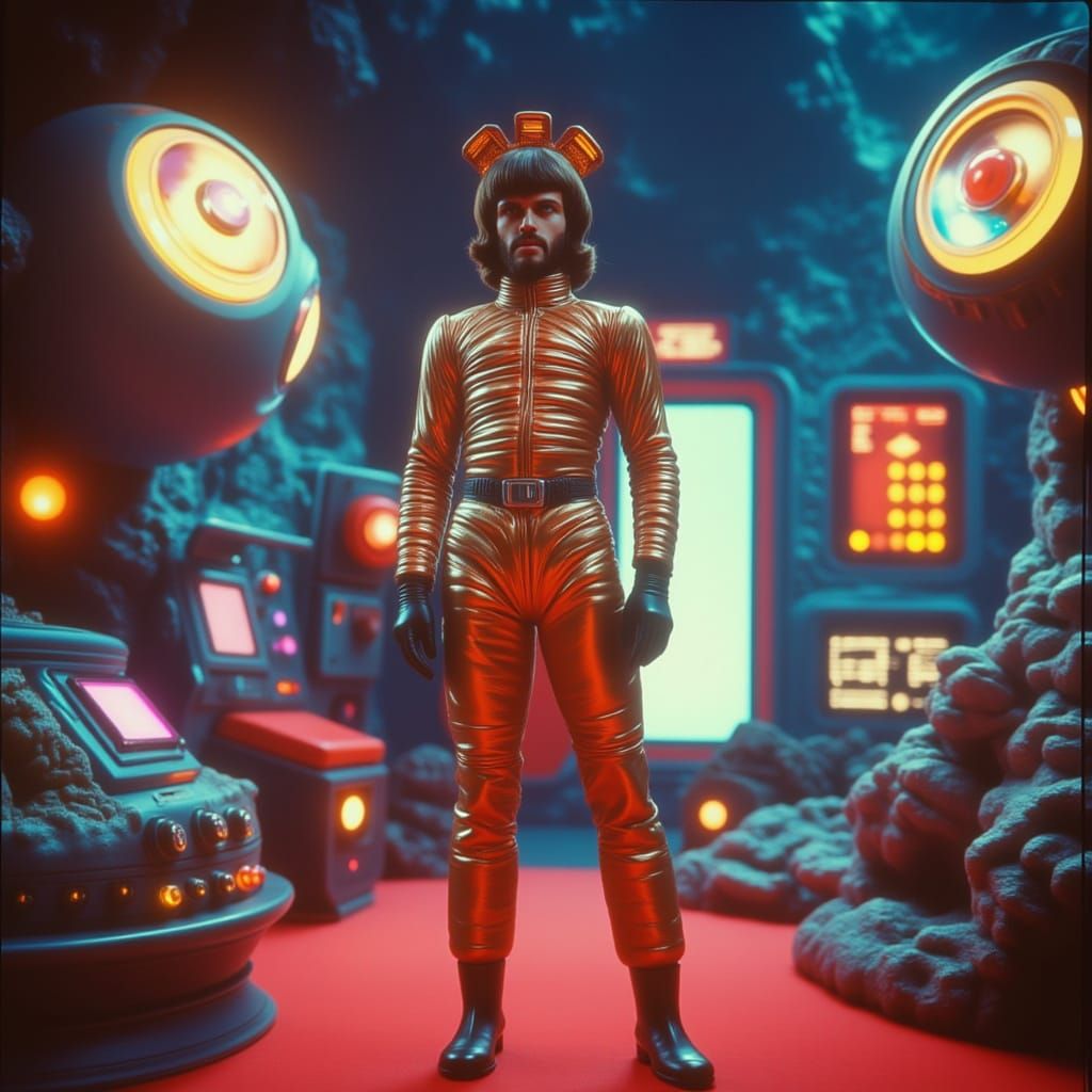 <lora:Candy Cosmos Flux:1.0>
1970s sci-fi movie scene, Candy Cosmos