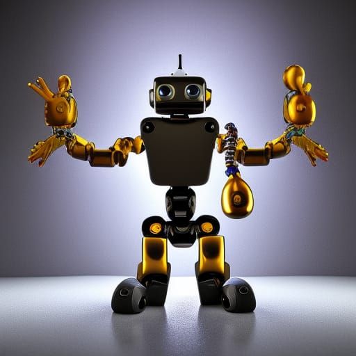 Miniature Toy Figure Robot