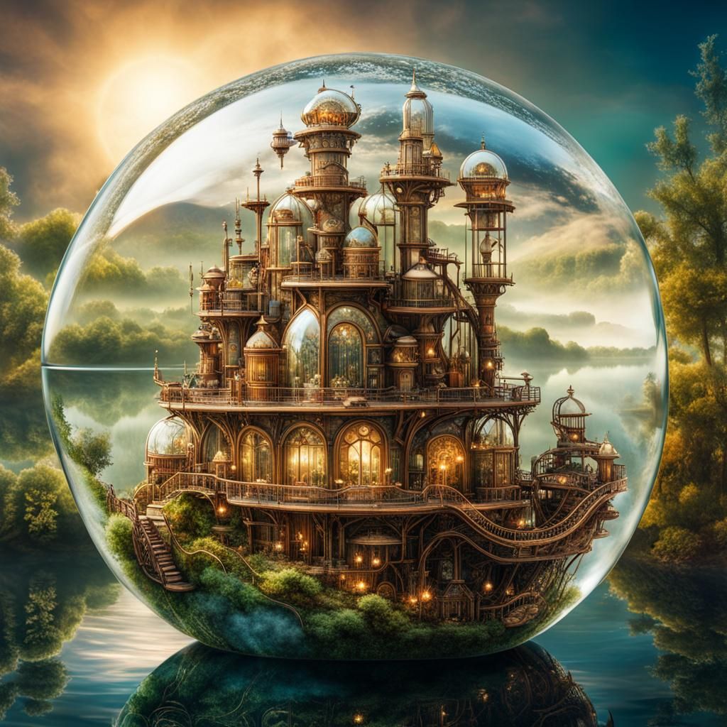 Steam punk eco sphere  by @Dr_Fox